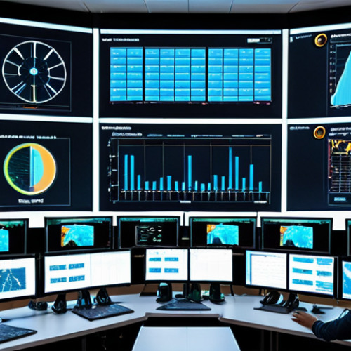 Home 14 **
A vibrant, futuristic smart grid control room. Multiple large screens display real-time data visualizations of energy flow, weather patterns, and predictive analytics forecasts for solar and wind power generation. Operators are collaborating, analyzing data, and making adjustments to optimize energy distribution. IoT devices are highlighted, showing connectivity across a vast network of distributed energy resources. The overall feel is high-tech, efficient, and proactive, emphasizing the power of real-time data and predictive analytics in managing a distributed energy system.
**