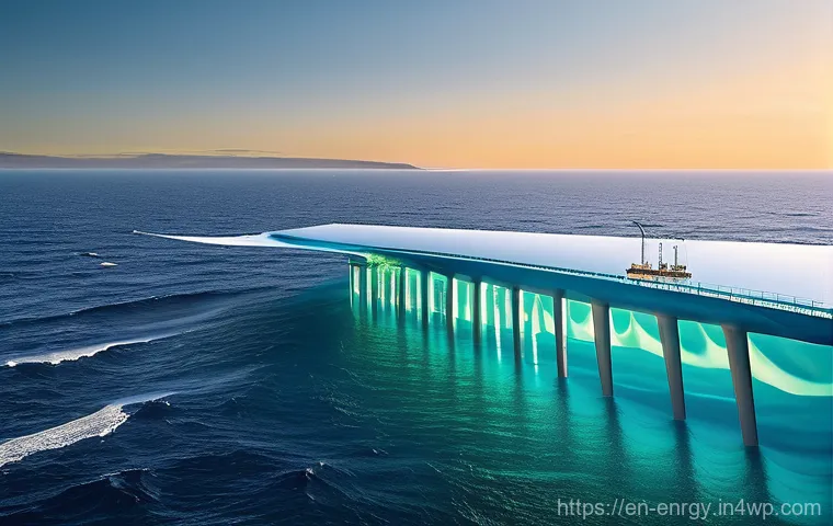 분산형 에너지 시스템의 해양 에너지 활용 방안 - **Prompt 1: Unseen Powerhouse - Oceanic Harmony**
    "A breathtaking panoramic view of a futuristic...