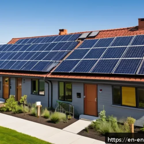 Home 17 분산형 에너지 시스템의 사회적 가치 창출 - A vibrant community solar microgrid installation in a suburban neighborhood, showing diverse residen...